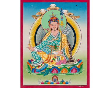 噶瑪巴仁波切唐卡 - 蓮花化生的師父 | 西藏精神保護與智慧藝術