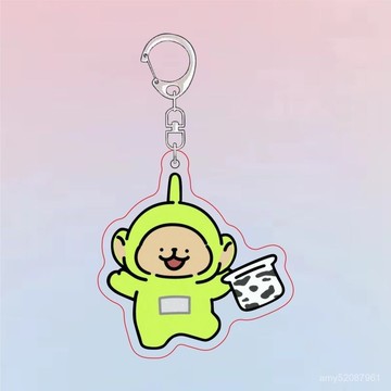 【臺灣-出貨】🌟天綫- 馬爾濟斯 小鷄毛情侶閨蜜可愛卡通亞克力鑰匙扣書包掛件行李託運吊牌識別牌旅行防丟牌 TEYI