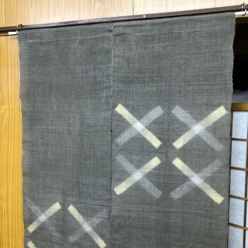 楽天市場】麻のれん・無地 松葉色（手織り本麻 暖簾） ○サイズ