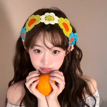 爆款直降價 髮帶頭飾 髮飾 髮繩 髮帶 髮束  田園風彩色花朵鉤花髮帶針織寬髮帶高顱頂女出遊甜美可愛百搭頭飾
