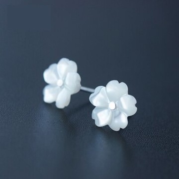 925純銀耳環耳針式耳飾-簡約清新花朵造型生日情人節禮物女飾品73dr124【獨家進口】【米蘭精品】