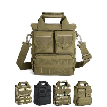 戶外戰術單肩包通用休閑男斜挎包防水多功能迷彩背包手提包平板包