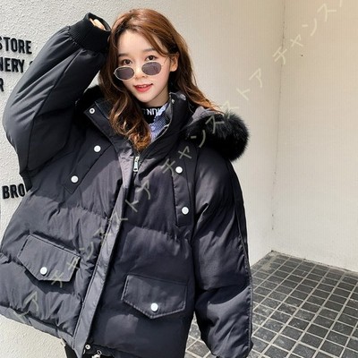 フードブルゾン ダウンジャケット フード付き レディース 防寒 フード ブルゾン ダウン ショート丈 ダウンコート アウター ジャケット 通販 Lineポイント最大get Lineショッピング