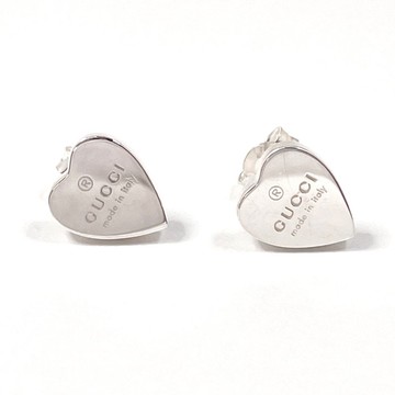 【日本直送．極美品】GUCCI 古馳 Interlocking G 標誌愛心造型耳環 223990 J8400 8106 925 純銀