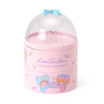【震撼精品百貨】Little Twin Stars KiKi&LaLa_雙子星小天使~三麗鷗雙子星圓型三層收納盒50TH*40898