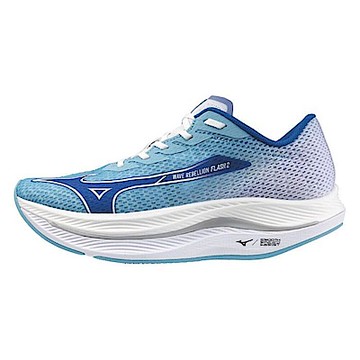 Mizuno Wave Rebellion Flash 2 [J1GC243551] 男 競速跑鞋 運動 美津濃 藍 白