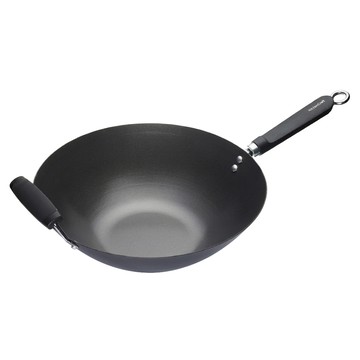 KitchenCraft 附耳單柄不沾炒鍋 黑色  1個  34.5cm