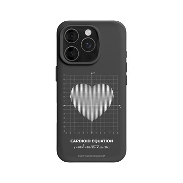 iPhone 16 Pro SolidX 黑 - Valentine's Day Collection - 愛的方程式：心跳（白）