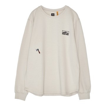 5th STREET｜山形｜男裝｜露營工具圖案長袖T恤｜灰卡其