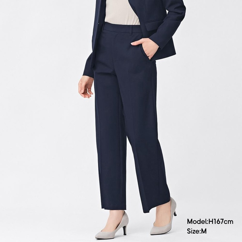 ウォッシャブルストレートパンツZ+X(セットアップ可能)69 NAVY 通販 