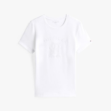 【Tommy Hilfiger】Erica 同色調 Monogram 標誌 T 恤_裸色