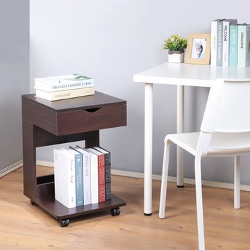 《C&B》黛薇小跟班化妝邊桌床頭櫃(三色可選)深胡桃