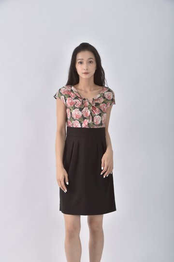 (S) laicarfore anita su花卉黑色洋裝