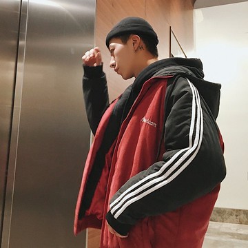 FINDSENSE G6 韓國時尚 寬鬆加厚保暖棉服外套男裝防寒外套