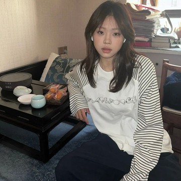 法式個性韓版條紋長袖t卹女秋季寬鬆休閒小眾減齡通勤上衣ins潮流