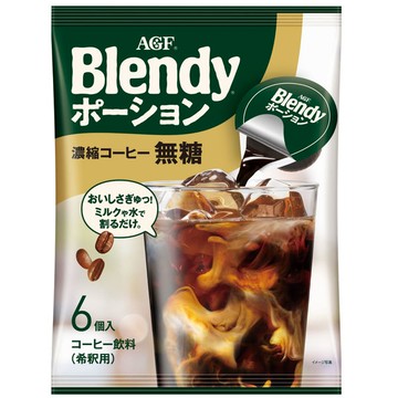 日本AGF濃縮咖啡球（無糖）6入
