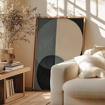 相遇之軸 Axis of Encounter / 幾何抽象掛畫 海報 無框藝術輸出