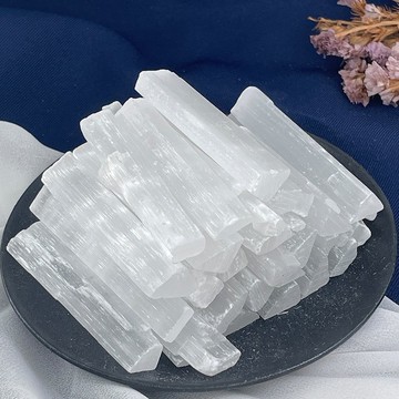 【MU工坊】白水晶石膏條擴香石/水晶擴香燈/碎石/室內香薰/淨化小