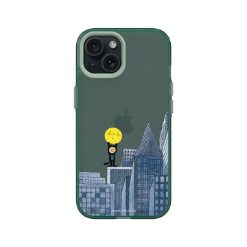 iPhone 15 Clear 憂墨綠 - 幾米 Jimmy Liao - 月亮忘記了-城市