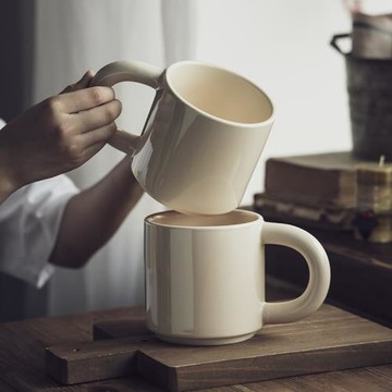 大容量簡約純色陶瓷馬克杯辦公室大水杯家用杯子個性杯果茶杯批發