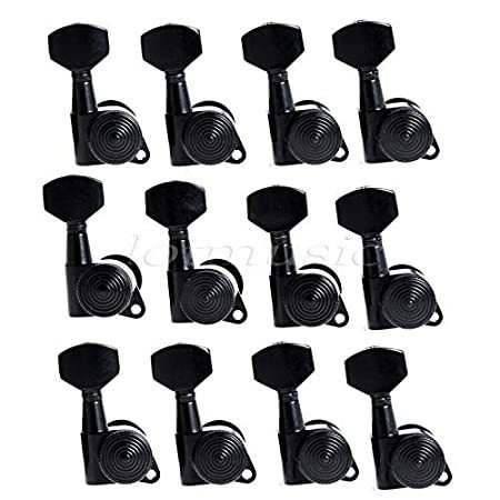 Guitar Parts Guitar String Locking Tuners Tuning Pegs Machine s Black 12R I