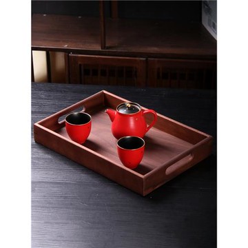 粗陶宮墻紅點金大肚壺復古日式陶瓷茶壺家用黑陶手工鎏金泡茶單壺