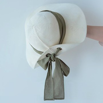 日本 BISQUE 時尚絲帶遮陽帽