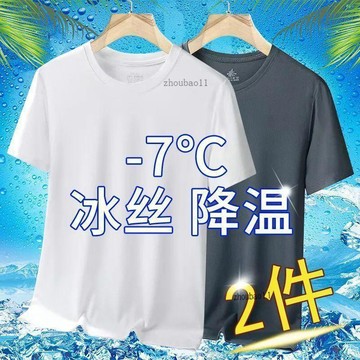 有貨在臺🚀99免運🚀冰絲速幹短袖男士短袖t恤夏季薄款透氣休閒運動圓領衫網眼t1/2件