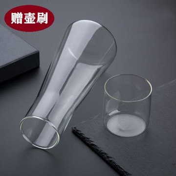 手工吹制高硼硅玻璃早餐杯創意牛奶杯果汁杯一人飲壺杯水杯茶杯