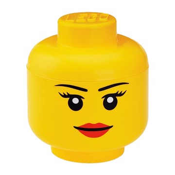 LEGO 樂高 放大版人頭收納盒  微笑女孩  1個