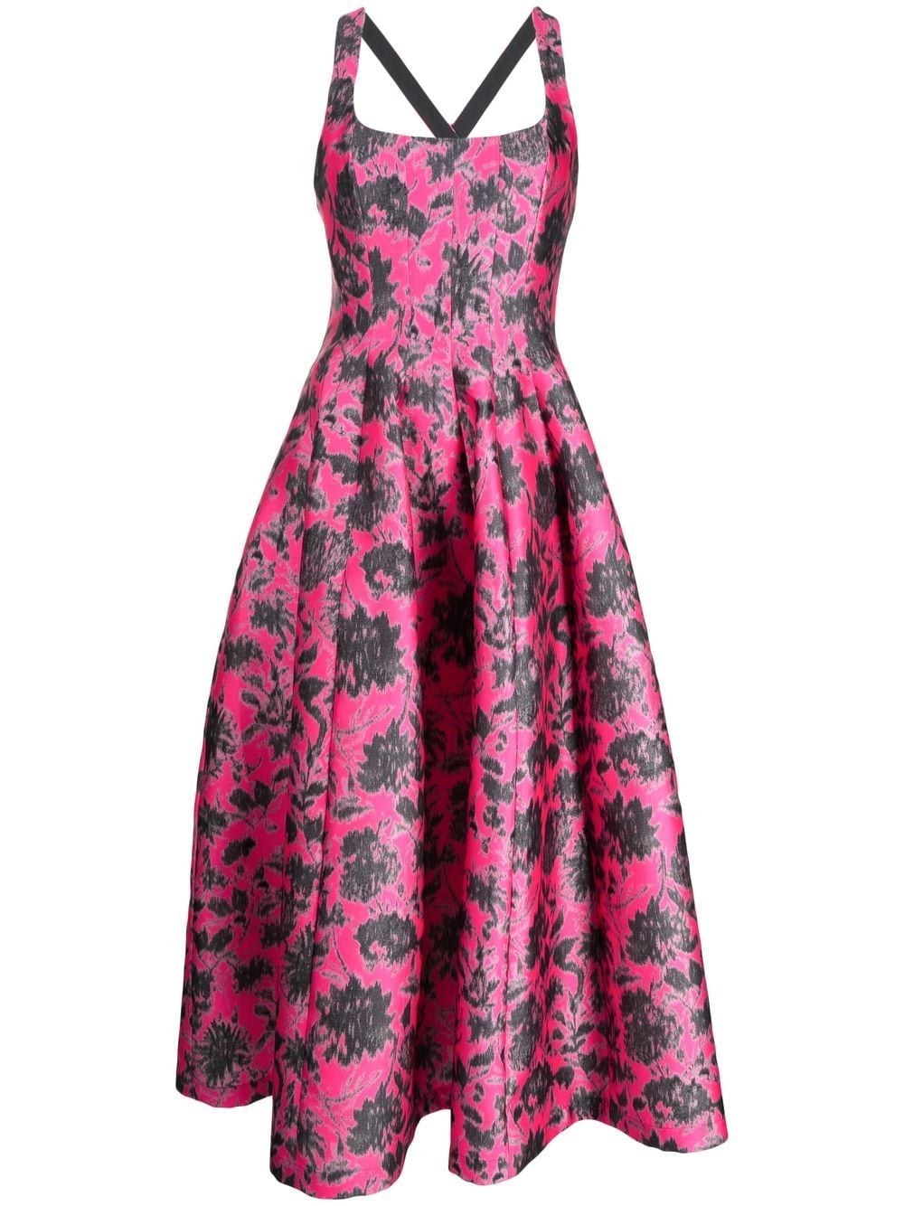Philosophy Di Lorenzo Serafini - floral-jacquard sleeveless midi dress - women - Polyester - 42 - Pink