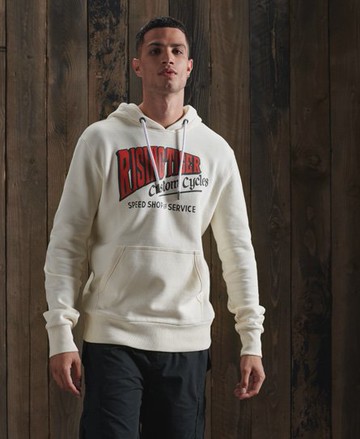 Superdry Men's Men's Rising Sun Hoodie Cream - Size: Xxxl