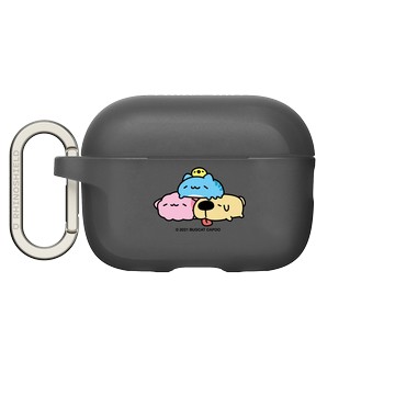 AirPods Pro 2 AirPods Case 黑 - 貓貓蟲咖波 Bugcat Capoo - 咖波好朋友疊疊睡