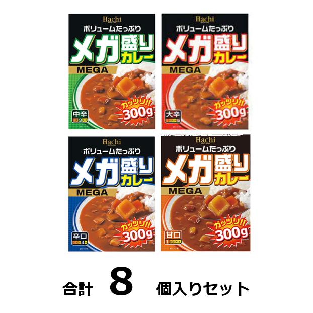 訳あり メガ盛りカレー４種お試しセット各味２入り  賞味期限:2025 30