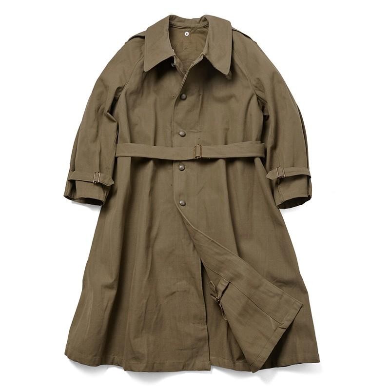 実物 新品 フランス軍 WWII モーターサイクルコート ライディングコート メンズ デッドストック ミリタリー 軍服 放出品  アウター【クーポン対象外】【T】 LINEショッピング