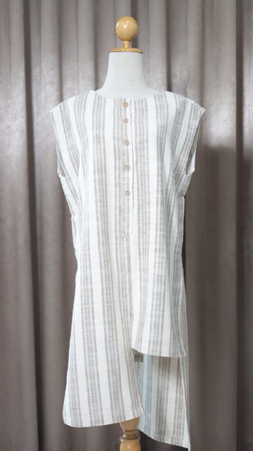 Loom & Leaf - 手捻棉手工編織長版上衣