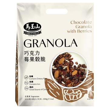 馬玉山 巧克力莓果穀脆  200g  1袋