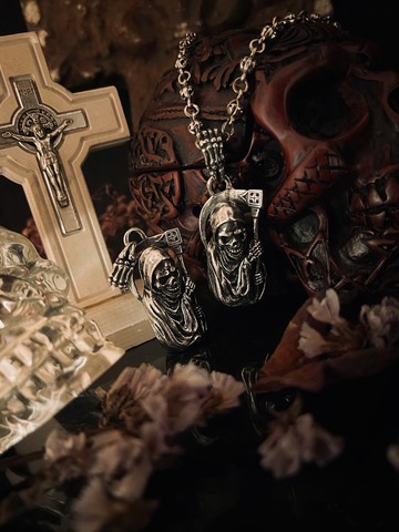 【搖滾龐克系列】死神Death  925純銀 吊墜 (不含鍊)