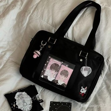 ♡ 𝑪𝒉𝒊𝒄 𝒖 ♡原創紳士喵製服痛包休閒通懃日常學院jk大容量緞麵手提斜挎包