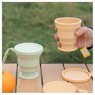 旅行便攜矽膠折疊水杯(200ml) 款式可選