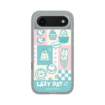 iPhone Air AirX 流變灰 - 懶散兔與啾先生 Lazy Rabbit and Mr.Chu - 粉嫩夏日