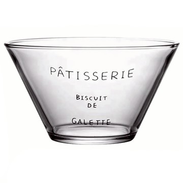 Homely Zakka 清新晨光法文沙拉碗 玻璃碗 16.2cm 730ml  透明色  1個