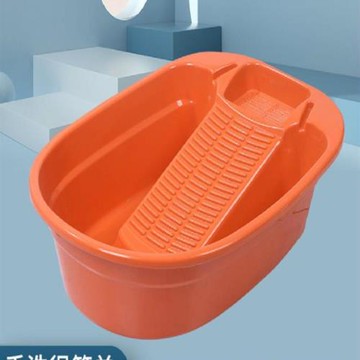 特大號塑料加厚搓衣盆洗衣盆帶搓衣板洗衣盆一體式宿舍家用學生盆