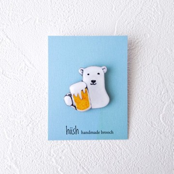 乾杯北極熊・胸針