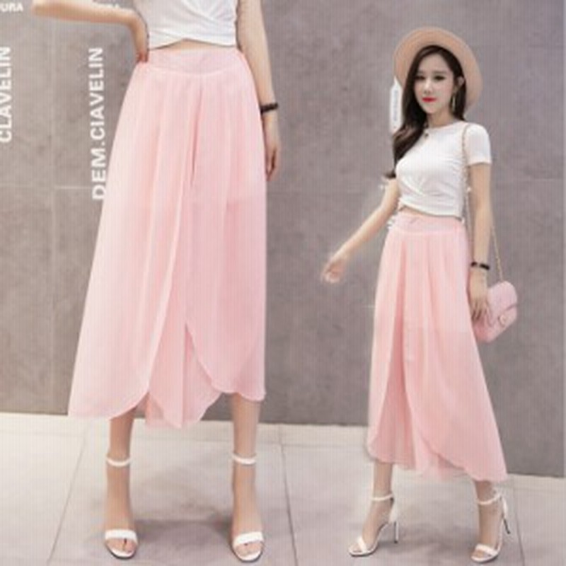 セクシー スリット ワイドパンツ スカーチョ シフォン ダンス 衣装 ヒップホップ 社交ダンス パンツ ピンク Cr411 Mcv 通販 Lineポイント最大2 0 Get Lineショッピング