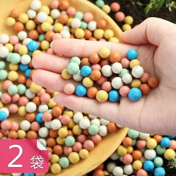 【荷生活】通用型多尺寸裝飾美觀彩色陶粒 顆粒分明透氣排水植物鋪面彩石-2袋組