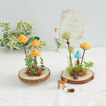 蘑菇樹臺仿真花木擺件家居店鋪兒童房裝飾幼兒園環創飾品創意DIY