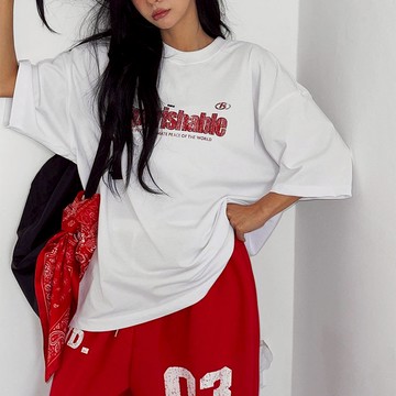 正韓Supima棉涼感字母刷色印花短袖T恤 3色 YUPPIE 預購商品 0714