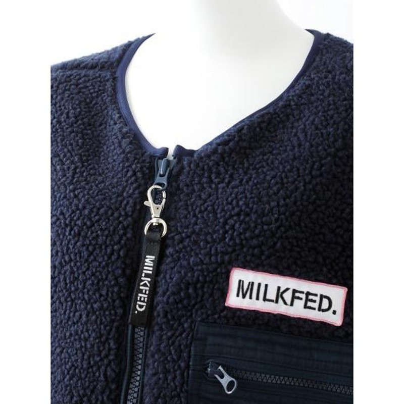 グランドセール MILKFED☆BACKLOGO BOA JACKET V-NECK ZIPUP 