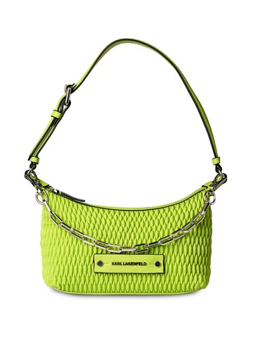 Karl Lagerfeld - K/Kushion logo-lettering shoulder bag - women - Recycled Plastic - One Size - Green